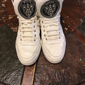 Gucci high top leather sneakers